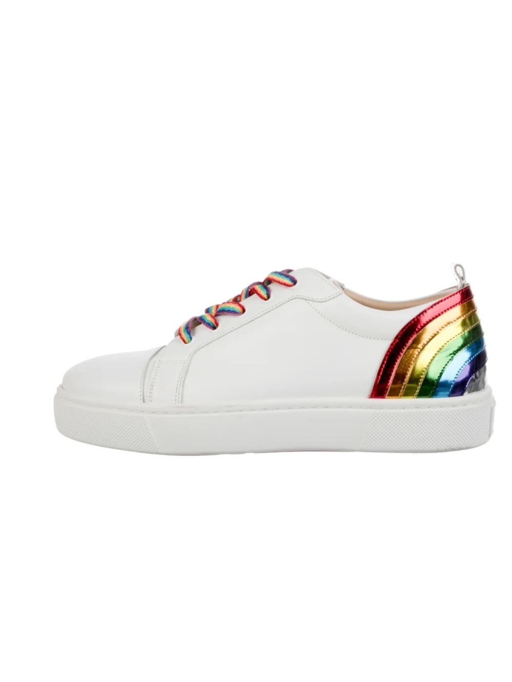 Christian Louboutin ARKENSPEED Leather Low Top Sneakers Rainbow Sz 35 1/2